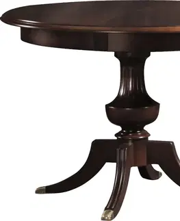 Jedálenské stoly TARANKO Verona V-8 rustikálny okrúhly jedálenský stôl hnedá