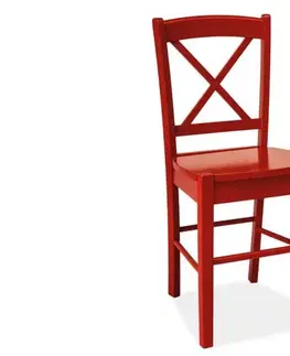 Jedálenské stoličky a kreslá Jedálenská stolička CD-56 Signal Červená