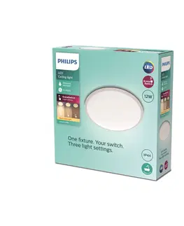 Stropné svietidlá Philips Philips myLiving Cavanal LED 2 700 K biela IP44