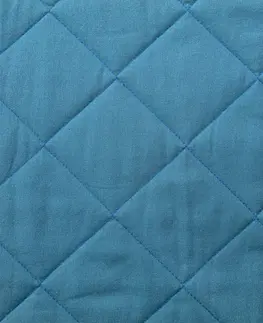 Prehozy Prešívaný jednofarebný poťah s viazačkami na pohovku clic-clac, bavlnené plátno