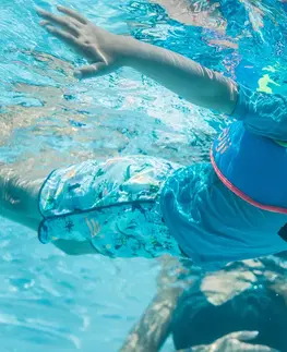 vodné športy Detská plavecká vesta Swimvest+ modro-zelená 25 - 35 kg