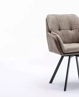 Stoličky - moderné LuxD 28109 Dizajnová otočná stolička Joe vintage taupe