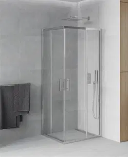 Sprchovacie kúty MEXEN - Rio sprchovací kút štvorcový 80x80, transparent, chróm 860-080-080-01-00