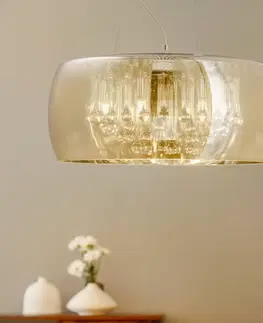Závesné svietidlá Schuller Valencia Závesné LED Argos krištáľové kvapky Ø 50 cm