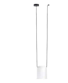 Závesné svietidlá LEDS-C4 LEDS-C4 Attic závesná lampa Valec Ø 15 cm biela