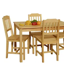 Jedálenské sety Stôl + 4 stoličky 8849 lak