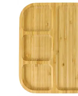 Podnosy a tácky MAKRO - Podnos delený 24,5x1,5cm, bambus