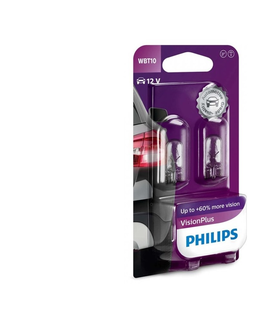 Žiarovky Philips SADA 2x Autožiarovka Philips VISION PLUS WB T10 W2,1x9,5D/6W/12V 