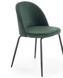 Čalúnené stoličky Stolička W143 zelená
