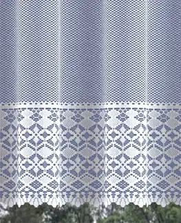 Záclony Záclona žakárová, Paulína vitrážka metráž, biela 60 cm