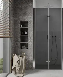 Sprchovacie kúty MEXEN - Lima skladacie Sprchové dvere 110, grafit, chróm 856-110-000-01-40
