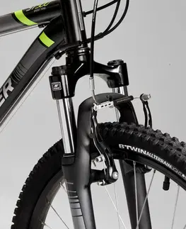 bicykle Horský bicykel ST 500 24-palcový pre deti od 9 do 12 rokov čierny
