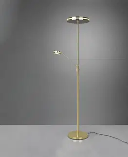 Stojacie lampy Trio Lighting LED lampa Franklin, lampa na čítanie, mosadz matná