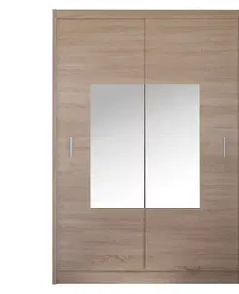 Šatníkové skrine Skriňa s posuvnými dverami, dub sonoma, 150x215, MADRYT