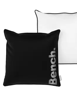 Obliečky Bench Obliečka na vankúš čierno-biela, 50 x 50 cm