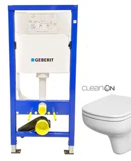 Kúpeľňa GEBERIT DuofixBasic bez tlačidla + WC CERSANIT CLEANON COLOUR + SEDADLO 458.103.00.1 X CN1