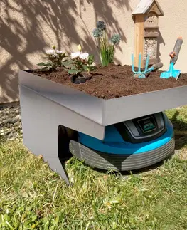 Záhrada Garáž pre robotickú kosačku G60 Strieborná