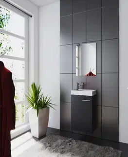 Kúpeľňové zostavy Elegantná Kúpeľňová Zostava Slito, Čierna