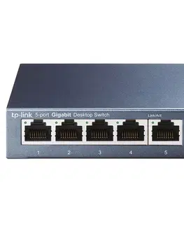 Switche TP-Link TL-SG105 5x gigabitový sieťový switch stolný, kovová sivá TL-SG105