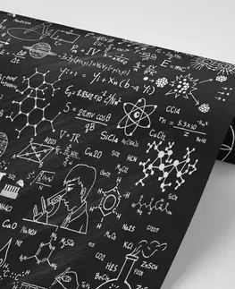 Čiernobiele tapety Tapeta vedecká tabuľa