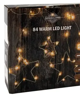 Vianočné dekorácie LED Svetelná reťaz hviezdy 120 x 80cm