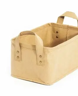 Úložné boxy Compactor Úložný košík Basket Ecologic, 28 x 18 x 13 cm, béžová