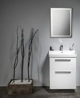 Kúpeľňa SAPHO - THEIA umývadlová skrinka 56,4x70x44,2cm, 2x zásuvka, biela TH060-3030