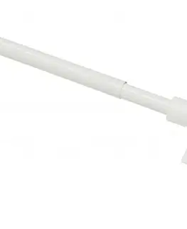 Závesy Kaviarenská tyčka roztiahnuteľná 12 mm biela, 55 - 85 cm