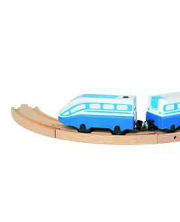 Drevené vláčiky Bino Osobný vlak na batérie, 24,5 cm