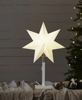 Vianočné svetelné hviezdy STAR TRADING Stojaca hviezda Karo, výška 55 cm