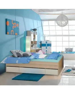 Detské izby Posteľ s úložným priestorom MATIASI Dub sonoma
