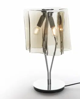 Lampy na nočný stolík Artemide Stolná lampa Artemide Logico 44cm dymová/chróm