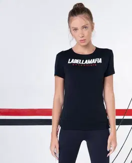 Tričká a tielka LABELLAMAFIA Dámske tričko Preto Essentials Black  M