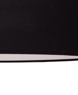 Stropné svietidlá Euluna Euluna Roller svietidlo, látka čierna, Ø 50 cm