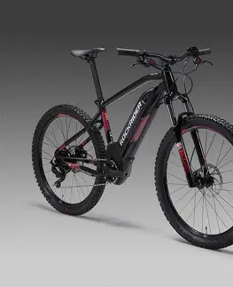 elektrobicykle Dámsky horský elektrobicykel E-ST 520 27,5" čierno-fialový