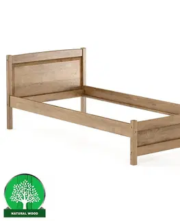 Drevené postele Posteľ borovica LK125–100x200 dub