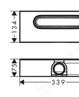Sprchovacie kúty HANSGROHE - uBox universal Základná súprava na štandardnú inštaláciu lineárneho sprchového žľabu 01001180