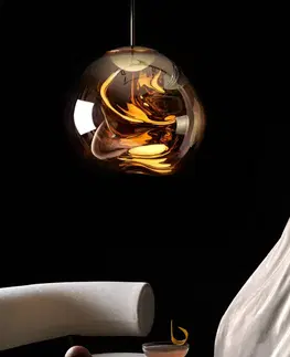 Závesné svietidlá Tom Dixon Tom Dixon Melt Mini LED závesná lampa zlatá