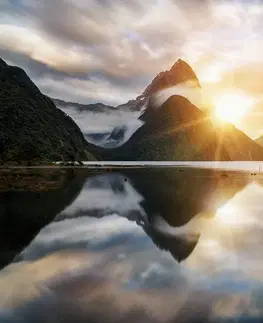 Tapety príroda Fototapeta východ slnka na Novom Zélande