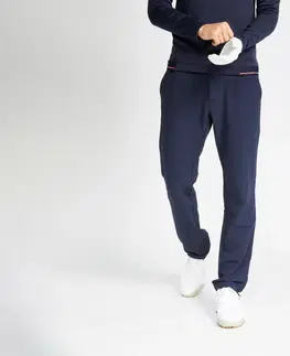 nohavice Pánske zimné golfové nohavice CW500 tmavomodré