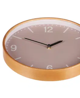 Hodiny Nástenné hodiny Simplex béžová, pr. 32 cm, MDF