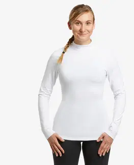alpinizmus Dámske lyžiarske spodné tričko BL500 biele