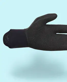 otužovanie Neoprénové rukavice na surf 5 mm čierne