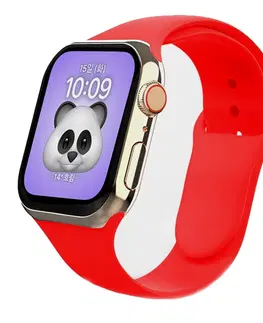 Príslušenstvo k wearables Swissten silikónový remienok pre Apple Watch 42-44, červený 46000112
