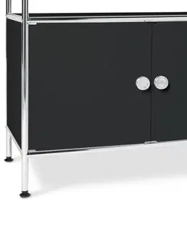Furniture Doplnková súprava kovových dvierok »CN3«, čierna