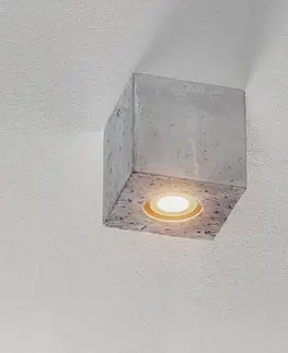 Bodové svetlá SOLLUX LIGHTING Stropné svetlo Ara ako betónová kocka 10 cm x 10 cm