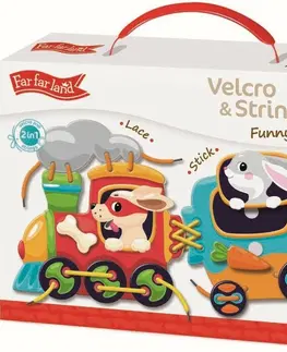 Hračky bábiky FAR FAR LAND - Velcro&strings Zábavný vlak