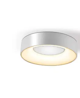 Stropné svietidlá EVN Stropné LED svietidlo Sauro, Ø 30 cm, strieborná