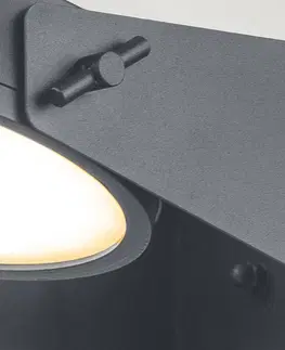 Vonkajšie nástenné svietidlá Elstead LED svietidlo Zola, nehrdzavejúca oceľ sivá