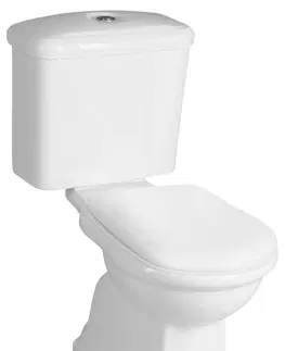 Kúpeľňa KERASAN - RETRO WC kombi, zadný odpad, biela-chrom WCSET02-RETRO-ZO